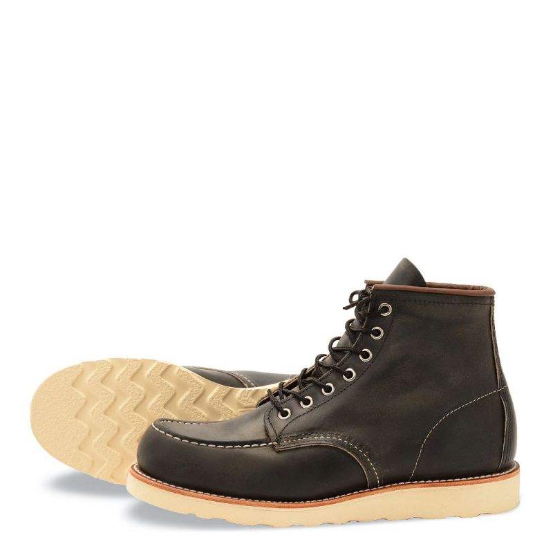 Red Wing Boots | Classic Moc - Charcoal - Men's 6-Inch Boot in Charcoal Rough & Tough Leather