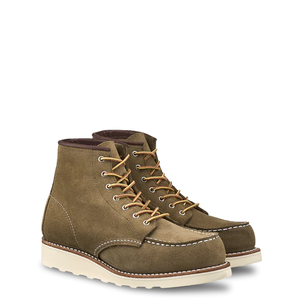 RED WING 6-INCH MOC TOE MEN'S BOOTS 337c-Olive Mohave