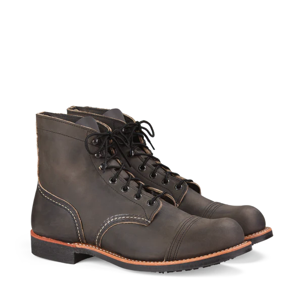 RED WING MEN'S IRON RANGER BOOTS 8086-Charcoal Rough & Tough